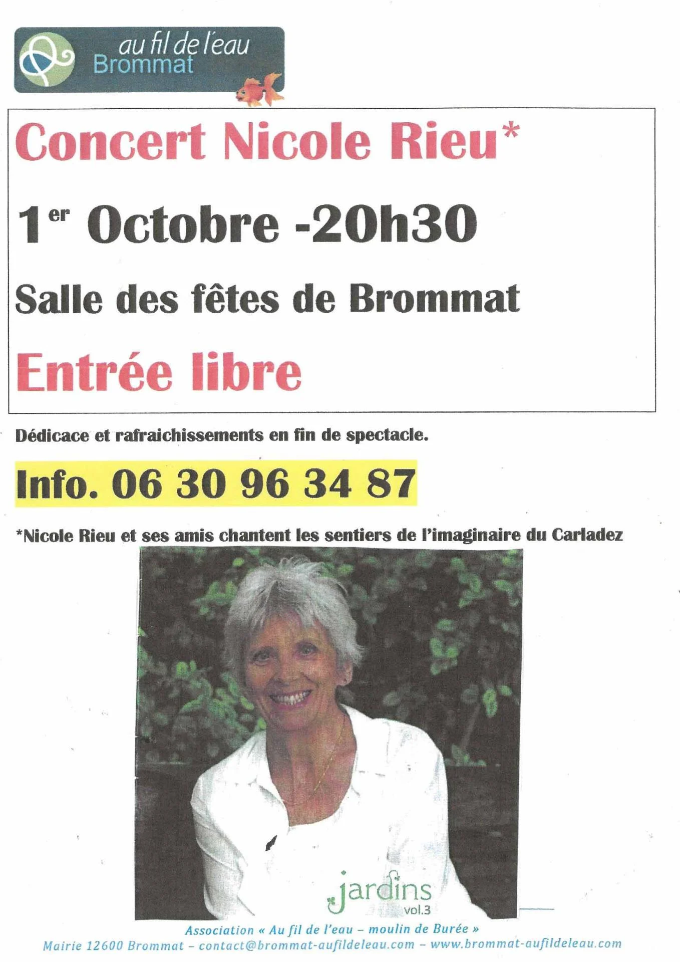 Pour le site concert nicole rieu 01 10 2025